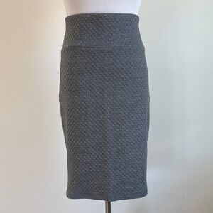 LuLaRoe Textured Gray Pencil Skirt